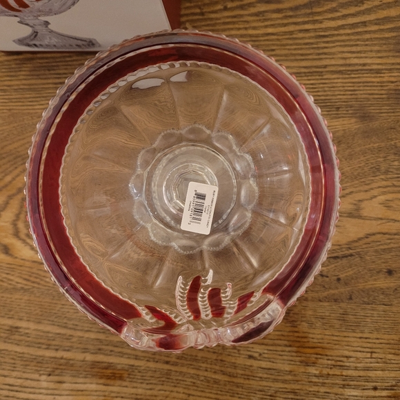 Mikasa Celebrations Ruby Ribbon candy dish - Picture 5 of 5